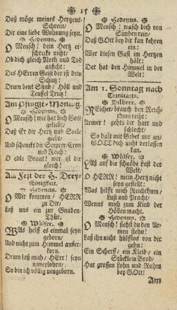 Am Fest der H- Drey-Einigkeit