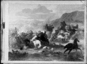 Gemälde " Die Schlacht bei St. Gotthard/Raab am 1.8. 1664" von Jan Maas und Jan van Huchtenburg