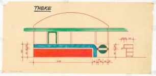 Reprotechnik, Hardenbergplatz (im Bahnhof Zoo), Berlin-Charlottenburg Umbau: Ansicht der Theke im Kundenraum 1:20