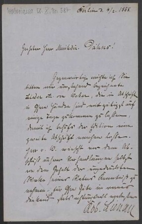 Brief an Friedrich Wilhelm Jähns : 04.02.1868