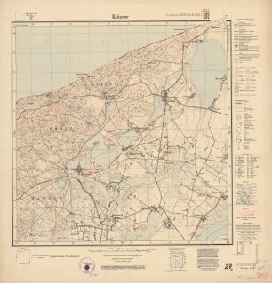 2053 (alte Nr.: 598/684) Kolzow, Meßtischblatt (4cm - Karte)