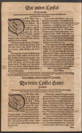 Die ander Epistel S. Joannis.