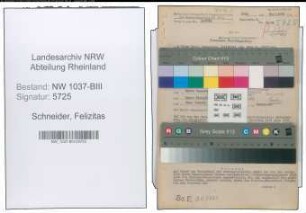 Entnazifizierung Felizitas Schneider , geb. 14.03.1893 ()