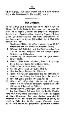 Die Festfeier.