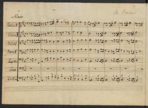 Der Herr hat seinen Stuhl im Himmel bereitet; B, orch, bc; A-Dur