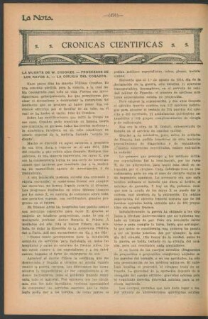 Crónicas cientificas