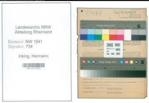 Entnazifizierung Hermann Icking , geb. 13.07.1890 (Beamter)