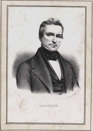'Papineau - Lith(ographische) Anst(alt) v(on) W.Pobuda' Porträt; Lithographie