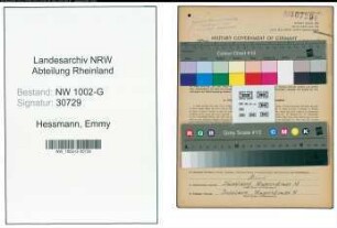 Entnazifizierung Emmy Hessmann, geb. 26.05.1911 (Kellnerin)
