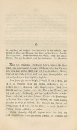 15. Brautwerbung und Hochzeit ...