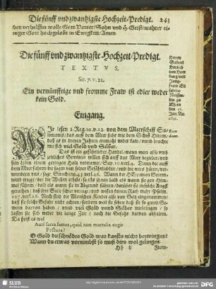 Die fünff und zwantzigste Hochzeit-Predigt