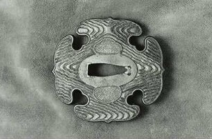Tsuba (Stichblatt) mit Holzmaserung (Mokume)