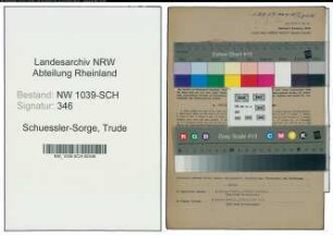 Entnazifizierung Trude Schuessler-Sorge , geb. 26.10.1910 (Opernsaengerin)