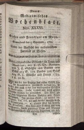 Nro. XXXVI. Sonnabend den 5. Septembr., 1789.