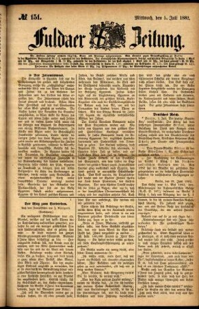Ausgabe vom Mittwoch, den 05. Juli 1882.