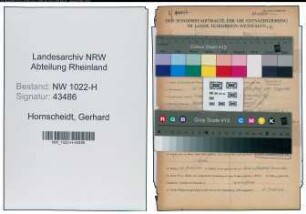 Entnazifizierung Gerhard Hornscheidt , geb. 15.05.1910 (Bahnbeamter)