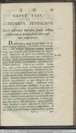Caput XXIV. De Actionibus Feudalibus