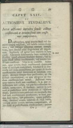Caput XXIV. De Actionibus Feudalibus