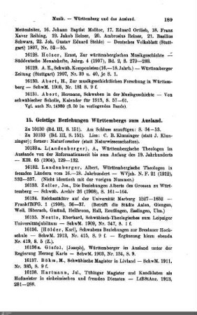 15. Geistige Beziehungen zum Ausland