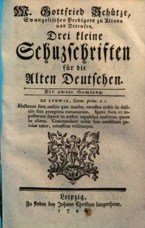 Drei kleine Schuzschriften für die alten Deutschen, 3