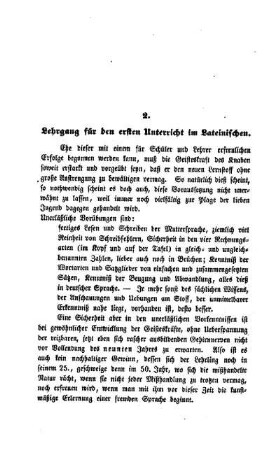 Lehrgang für den ersten Unterricht im Lateinischen