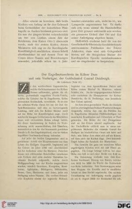 Der Engelbertusschrein im Kölner Dom und sein Verfertiger, der Goldschmied Conrad Duisbergh