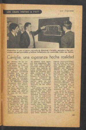 Caviglia, una esperanza hecha realidad : Los cracks visitan a PBT