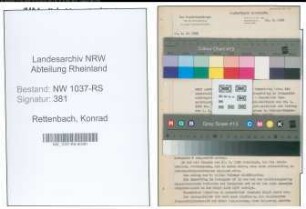 Entnazifizierung Konrad Rettenbach , geb. 19.09.1890 (Stadtinspektor)