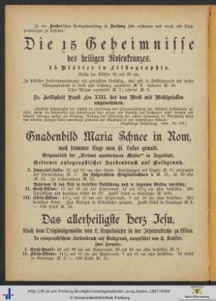 Werbung der Herder’schen Verlagshandlung.