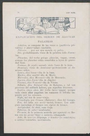 Explicación del origen de algunas palabras