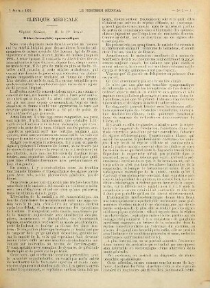 Le Mercredi médical : journal du practicien et de l'étudiant. 2. 1891