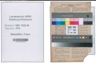 Entnazifizierung Franz Metzelthin , geb. 15.01.1892 (Landwirt)