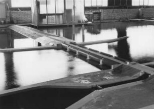 Hydraulisches Modell der Eiderabdämmung in der Bundesanstalt für Wasserbau