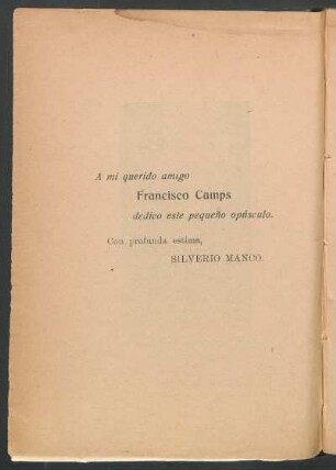 [Dedicatoria] A mi querido amigo Francisco Camps