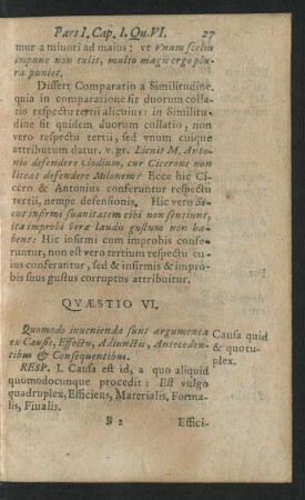 Quaestio VI.