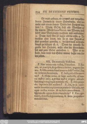 VII. De exuendis Vestibus.