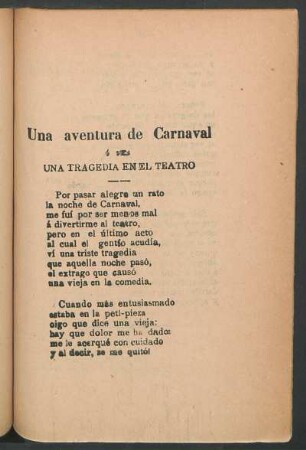 Una aventura de Carnaval