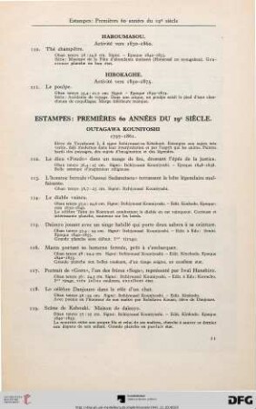 Estampes: Premières 60 années du 19e siècle (Nr. 112-130)