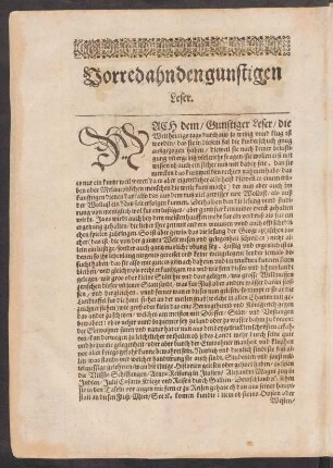 Vorred ahn den gunstigen Leser.