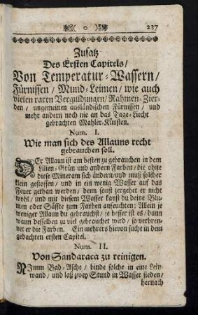 Zusatz Des Ersten Capitels, Von Temperatur-Wassern, ...