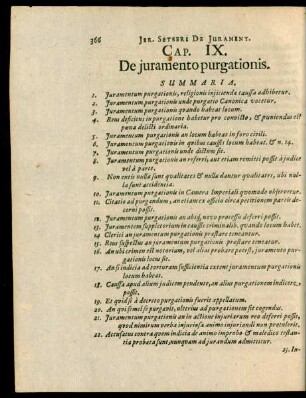 Cap. IX. De iuramento purgationis.