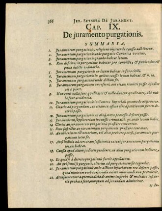 Cap. IX. De iuramento purgationis.