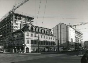 Dresden-Altstadt. Wohnhaus, Schweriner Straße 54/Ecke Könneritzstraße (um 1840/50). Eckansicht