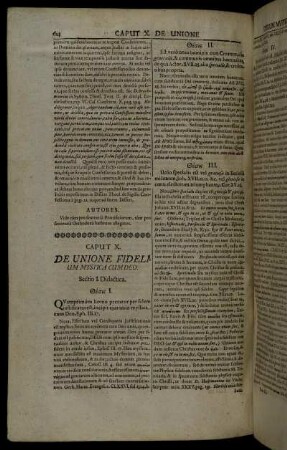 Caput X. De Unione Fidelium Mystica Cum Deo.