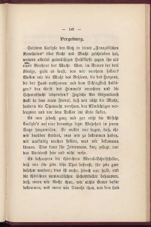 Vergeltung.