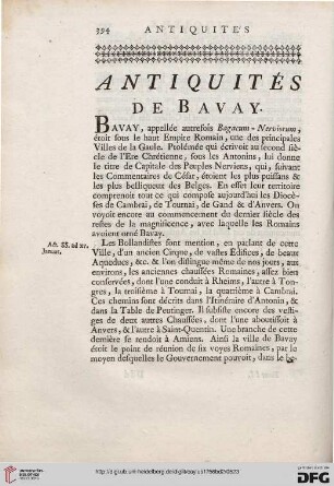 Antiquités de Bavay