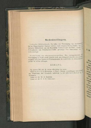 Mededeelingen.