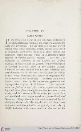 Chapter VI: Later Works
