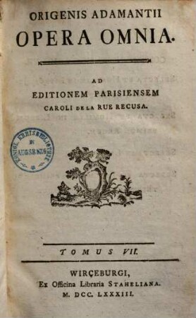 Origenis Adamantii Opera Omnia, 7