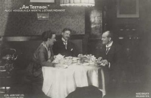 Alice Verden, Alexander Wierth und Lothar Mehnert in "Am Teetisch"